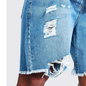 <b>Men</b> Denim <b>Shorts</b> Low MOQ Pakistani Manufacturer Made High Quality With Cheap Price and Fast Turn Around Distressed Denim <b>Shorts</b> - Product Image 3