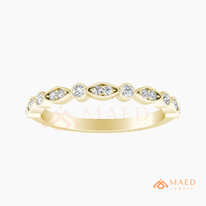 แหวนเพชรโมอิสซาไนต์ทรงมาร์คีส์ชุบทอง 18K แหวนแต่งงานแบบ Eternity เครื่องประดับชั้นดีสำหรับผู้หญิง - Product Image 5