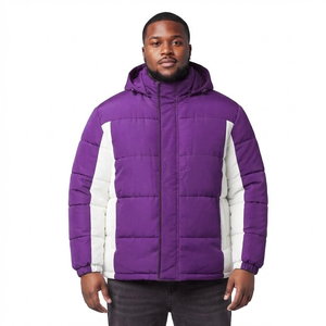 Chaqueta de Plumón Personalizada con Cuello Alto, Cortavientos, para Exteriores, Tallas Grandes, de Alta Calidad para Hombre - Product Image 4