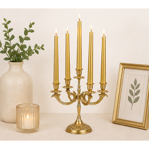Modern Style 5 Arm Gold Candelabra Metal Taper <b>Candle</b> Holder Luxury Wedding Table <b>Centerpiece</b> for Banquet Event Decoration - Product Image 6