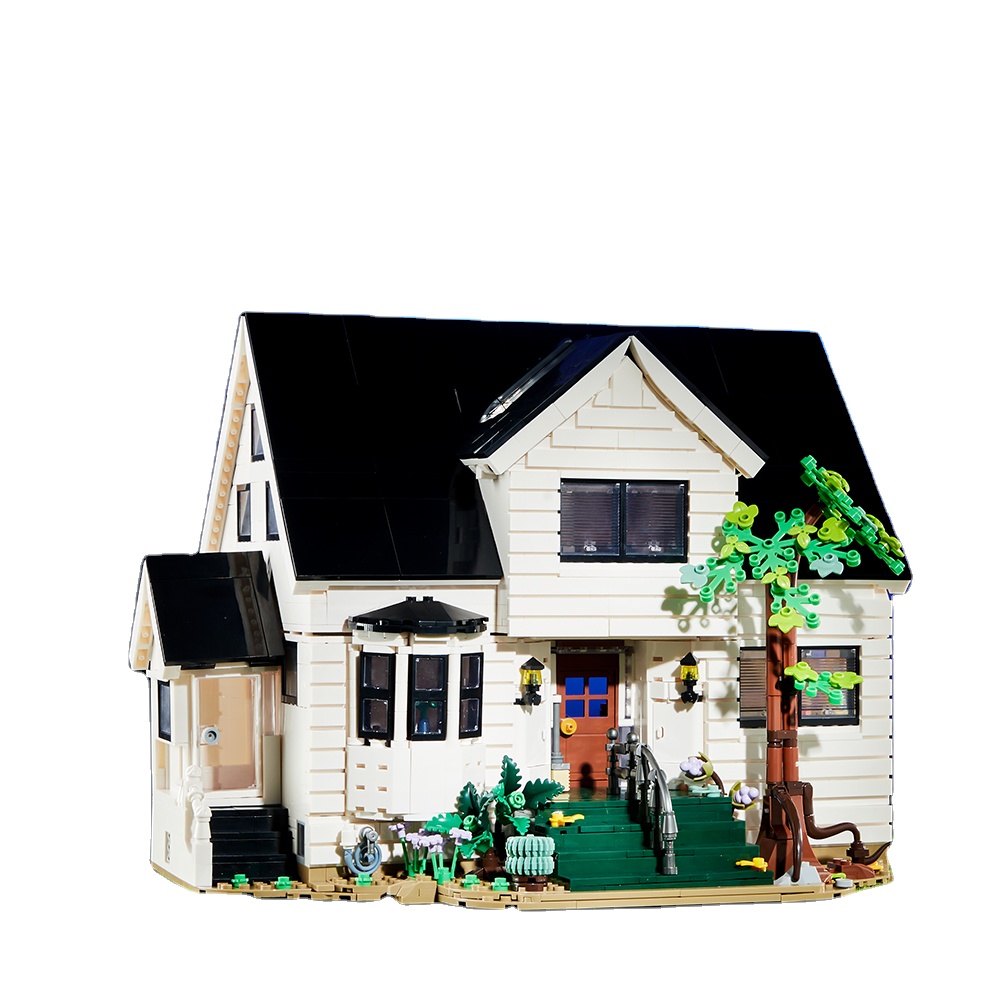 MOC 1:8 масштаб DIY Набор строительных блоков для автомобиля Солнечный цветок дом и дуплекс Вилла архитектура для детей подарок на день рождения