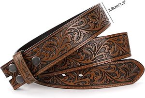 Cinturón Casual Resistente de Cuero Vacuno Sólido Rosa con Hebilla Cuadrada Plateada de 3.5cm de Ancho y 110cm de Largo - Product Image 6