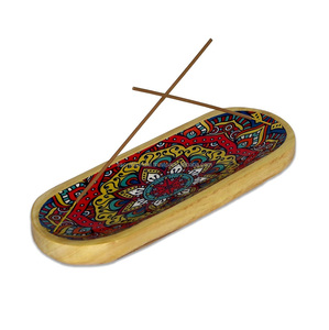 Quemador de Incienso Religioso de Madera Rústica, Recipiente para Cenizas Decorativo Hecho a Mano, Alta Calidad para Mejorar el Ambiente del Hogar - Product Image 1