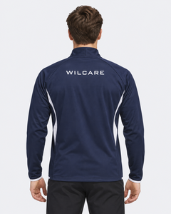 WILCARE Men's Sports Training Half-Zip <b>Jacket</b> Dark Gray with <b>Lime</b> <b>Green</b> Accents Breathable All Seasons Wear wholesale rate - Product Image 2