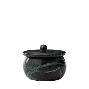 Luxury Black Marble Salt Cellar with Lid Premium Handcrafted <b>Sugar</b> <b>Bowl</b> Salt and Pepper Storage Pot for Elegant Kitchen Dining - Product Image 1