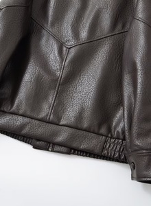 Spring Autumn Fashion Unisex Genuine Leather Waterproof Breathable Eco-Friendly Vintage Oversized Moto Bomber Jacket - Product Image 6