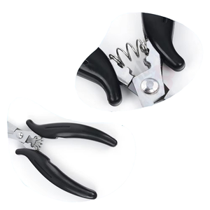 High Demanded Professional Metal Hair <b>Extension</b> Tools Black Color Coated <b>Micro</b> Link Pliers Salon Use - Product Image 4