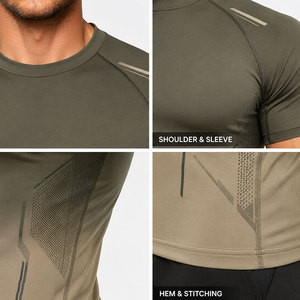 Camiseta de Compresión para Hombre, Ligera, Antibacteriana, con Costuras Planas, Diseño Personalizado con Logotipo - Product Image 3