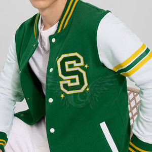 Men's Varsity Jacket Classic Baseball Style Wool Blend Letterman Jacket with Ribbed Cuffs Custom <b>Logo</b> Men Varsity Jacket - Product Image 3