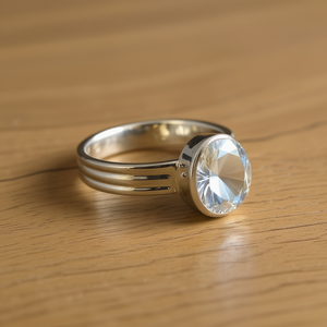 Designer 3.4 Grams Moissanite <b>Rings</b> <b>Labradorite</b> Style - Product Image 3