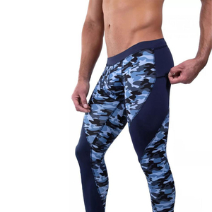 High Quality Customized Sports Fitness Leggings <b>Men's</b> <b>Compression</b> <b>Tights</b> Elastic Waist Custom Colors Sublimated Workout Sale - Product Image 2