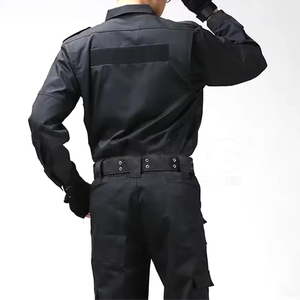 เสื้อเชิ้ตยูนิเซ็กซ์สีดำ ผ้าโพลีเอสเตอร์ ระบายอากาศได้ดี สำหรับเจ้าหน้าที่รักษาความปลอดภัย มีกระเป๋าและช่องใส่เครื่องวิทยุ สำหรับผู้ใหญ่ - Product Image 4