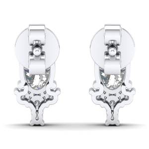 REYES Exquisite 925 Sterling Silver Oval Cut 0.91 Carat CVD Lab Grown Diamond Screw Back <b>Stud</b> <b>Earrings</b> For Women <b>Fine</b> Jewelry - Product Image 4