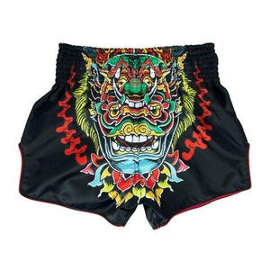 Pantalones Cortos de Muay Thai de Algodón y Poliéster con Estampado por Sublimación, Diseño de Última Moda, Venta al Por Mayor, Ropa de Artes Marciales OEM para Adultos - Product Image 5