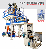Machine d'extrusion de film soufflé Ashok Industries pour polyéthylène LDPE/PP/HDPE, rotation de dévidage, production de 100 kg/h, diamètre de vis de 10 mm