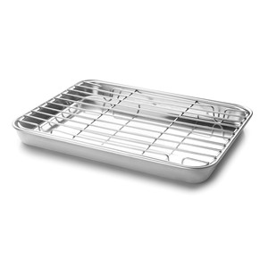 Teglia da Forno Essenziale con Griglia in Acciaio Inossidabile per Uso in Forno - Product Image 1