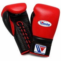 Ensemble d'équipement de boxe professionnel personnalisable rouge et noir 12oz 14oz 16oz avec lacets et sangles, en cuir véritable, pour le kick-boxing