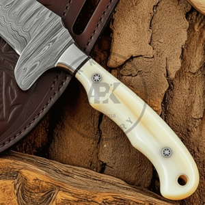Cuchillo de caza Cowboy Bull Cutter OEM con logotipo personalizado, marca privada, acero de Damasco, afilado como una navaja, venta al por mayor, AR KNIVES - Product Image 4