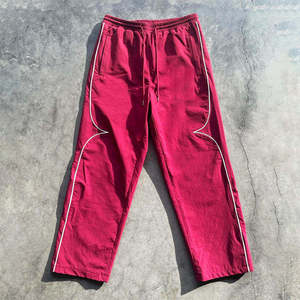 Custom High Street Piping <b>Joggers</b> <b>Men</b> Wide Leg <b>Nylon</b> Track Pants Streetwear Baggy Trousers Unisex Hip Hop Sweatpants 2024 New - Product Image 2