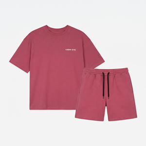 Conjunto de Ropa para Mujer de Color Sólido, Corte Holgado, Estilo Oversize, Camiseta y Pantalones Cortos, Traje de 2 Piezas - Product Image 4