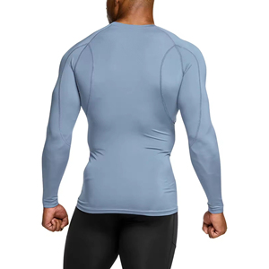 Rashguard de haute qualité pour hommes MMA BJJ, manches longues, logo personnalisé imprimé, uni, Jiu Jitsu, fitness, protection UV, rashguard de natation - Product Image 6