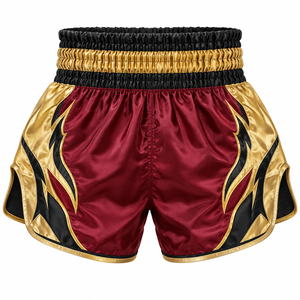 Pantalones Cortos Deportivos Personalizados para Hombre, de Nailon y Poliéster, para Gimnasio, Running, Artes Marciales, Boxeo, Muay Thai, con Logotipo Personalizado, Transpirables, OEM - Product Image 4