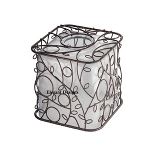 Boîte à mouchoirs galvanisée en forme de Rectangle, porte-serviette décoratif de qualité supérieure, couvercle de boîte à mouchoirs abordable - Product Image 2