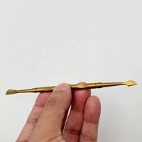 Outils professionnels de soin des ongles, manucure, pousse-cuticules en acier inoxydable à double tête dorée, réutilisable, haute qualité, logo personnalisé