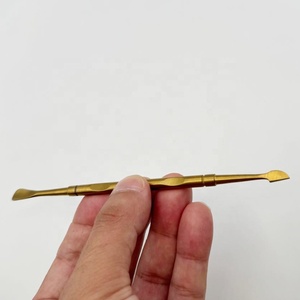 Outils professionnels de soin des ongles, manucure, pousse-cuticules en acier inoxydable à double tête dorée, réutilisable, haute qualité, logo personnalisé - Product Image 4