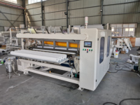 Ligne de fabrication automatique de papier toilette haute vitesse, certifiée CE, impression bicolore et gaufrage à la colle