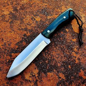 Couteau de camping à lame fixe haut de gamme en acier inoxydable avec étui en cuir, manche pleine longueur, options de personnalisation, approvisionnement en gros USA Europe - Product Image 5