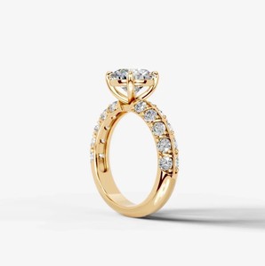 Anillo de Moissanita Corte Princesa, Plata de Ley 925, Chapado en Oro Amarillo, Elegante Anillo de Compromiso Solitario, Anillo Nupcial Clásico de Lujo - Product Image 2