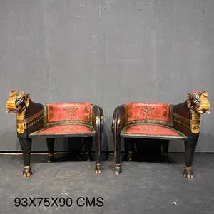 CHAISE ÉLÉPHANT PEINTE - Chaise éléphant de luxe personnalisée en bois massif, qualité supérieure, décoration vintage à assortir - MOQ 1 conteneur seulement - Product Image 6