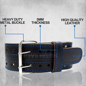 Ceinture en cuir à double boucle pour haltérophilie, entraînement de force en salle de sport, soutien du dos, musculation - Product Image 6