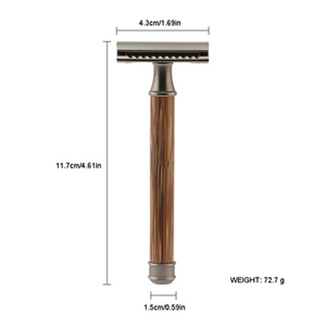 Double Edge Shaving <b>Razor</b> Stainless Steel Safety <b>Razor</b> Reusable Manual Beard <b>Razor</b> For <b>Men</b> Professional Wet Shaving Tool - Product Image 2