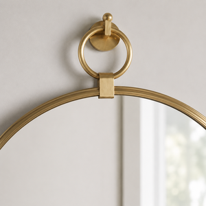 Round Gold Wall <b>Mirror</b> With <b>Hanging</b> Ring Modern Decorative Bathroom Vanity <b>Mirror</b> For Living Room Bedroom Decor - Product Image 3
