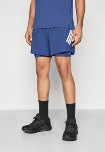 Shorts de course pour homme, bleu uni, séchage rapide, taille élastique, style sportif, en polyester tricoté, mi-longueur - Product Image 2