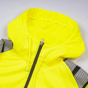 Sudadera de Seguridad Personalizada con Cierre de Cremallera, Precio de Fábrica, Tejido de Poliéster de 320 g, Alta Visibilidad, ANSI Clase 3, EN ISO Clase 3 - Product Image 3