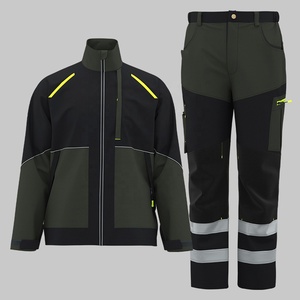 Conjunto de Ropa de Trabajo de Poliéster Softshell OEM con Franjas Reflectantes, Impermeable y Transpirable para Uso Industrial - Product Image 5