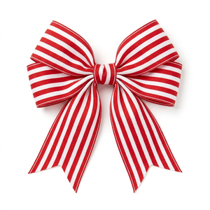 Ruban gros-grain rayé rouge et blanc de 38 mm de Neelkamal Industries pour emballages cadeaux festifs, nœuds pour cheveux et décorations de fête - Product Image 4