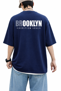 T-shirt sportif à manches courtes en coton surdimensionné pour homme, col rond, logo personnalisé, respirant, absorbant l'humidité, décontracté, unisexe - Product Image 3