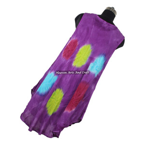 Magnifique Robe Longue Sexy Tie-Dye en Rayonne Sans Manches à Taille Ajustée pour Soirées et Clubs, Robe Parapluie Tie-Dye pour Femme - Product Image 2