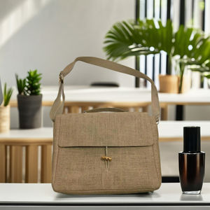 Eco-Friendly 100% Jute <b>Laptop</b> & Office Soft Bag Cosmetic Cases Recycled Jute Manufactured & Exported by Bangladesh - Product Image 1