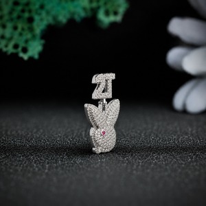 Custom Bunny Pendant VVS Moissanite Diamond Necklace 925 Sterling Silver Iced Out Rabbit Pendant Hip Hop Jewelry Personalized Lu - Product Image 3