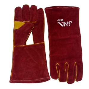 14 Inches Cow Split Leather <b>Long</b> Safety Working Welding <b>Gloves</b> for Welder safety leather work <b>gloves</b> - Product Image 1