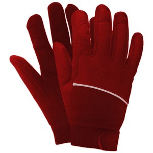 Gants chauds d'hiver en polyester rouge, isolés thermiquement, pour l'extérieur, unisexes, à enfiler - Product Image 1