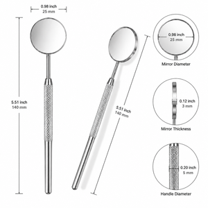 Handheld Round Stainless Steel Pocket <b>Mirror</b> with <b>Magnifying</b> 3X Silver Finish Single Side <b>Makeup</b> Tool - Product Image 5