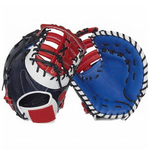 Guantes de béisbol de cuero con doble costura y diseño de muñeca ajustable para sesiones de entrenamiento en el campo interior y exterior. - Product Image 1