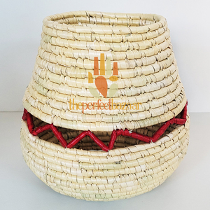 Pot de fleurs biodégradable en herbe de Munj avec un design rustique vintage pour la maison et le jardin - Product Image 3