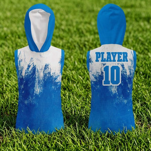 เสื้อแข่งอเมริกันฟุตบอล 7v7 แบบไม่มีแขน มีฮู้ด พิมพ์ลายแบบ Sublimation ชุดยูนิฟอร์มฟุตบอลแบบ 7 คน ขายส่ง - Product Image 1